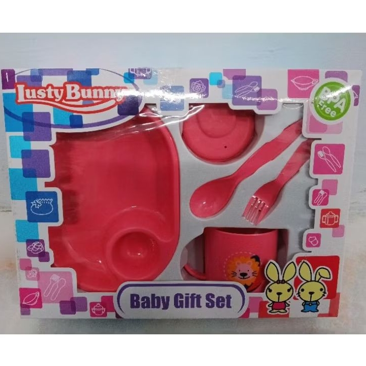 Lusty Bunny MPASI, feeding makan set bayi, tempat makan set bayi  Lusty Bunny