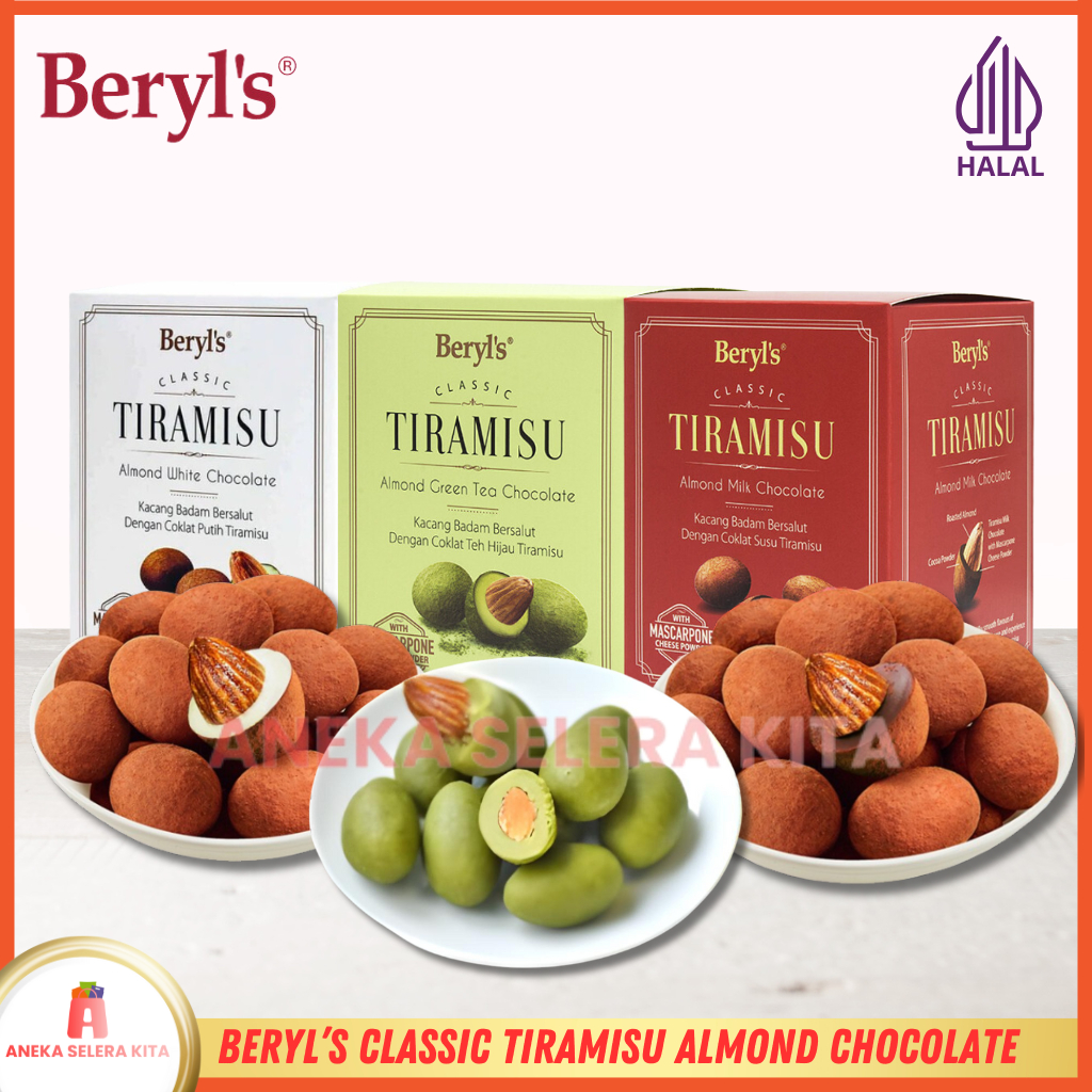 

Beryl's Classic Tiramisu Almond Milk Chocolate & Green Tea Chocolate 100gr