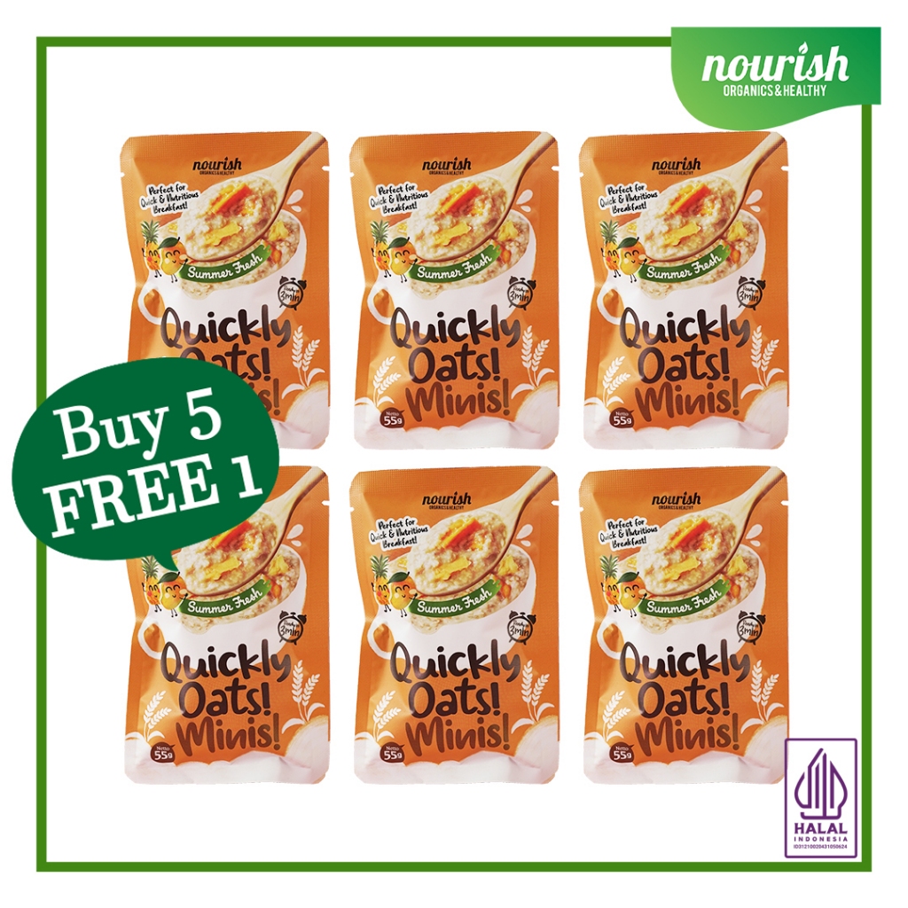 

BUY 5 GET 1 FREE Quickly Oats! Minis! Instant Oatmeal Summer Fresh