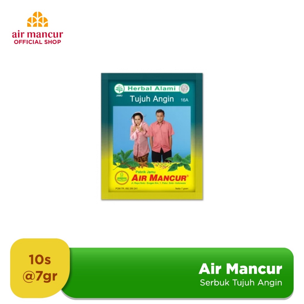 

Air Mancur Jamu Serbuk Tujuh Angin 10x7gr - Mengurangi Masuk Angin