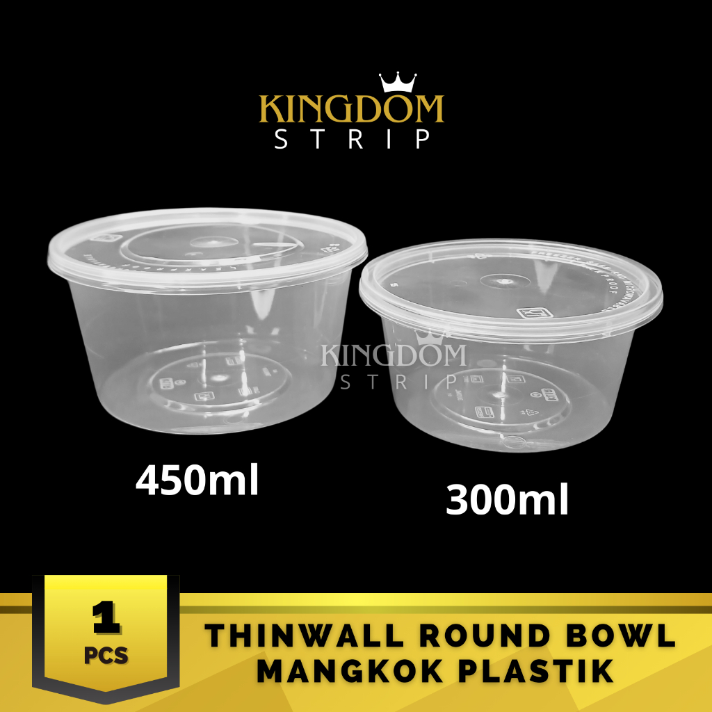 Thinwall Round Bowl Mangkok Plastik Makanan Box Makanan