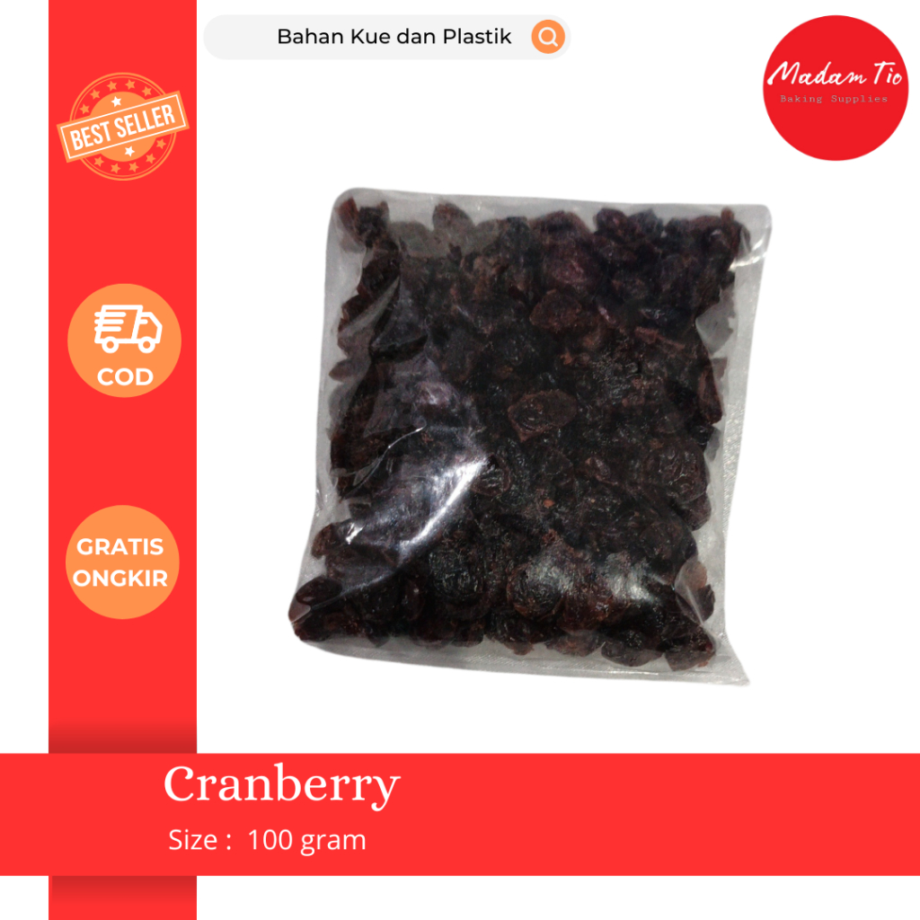 

Cranberry 100gram Repack 1pcs