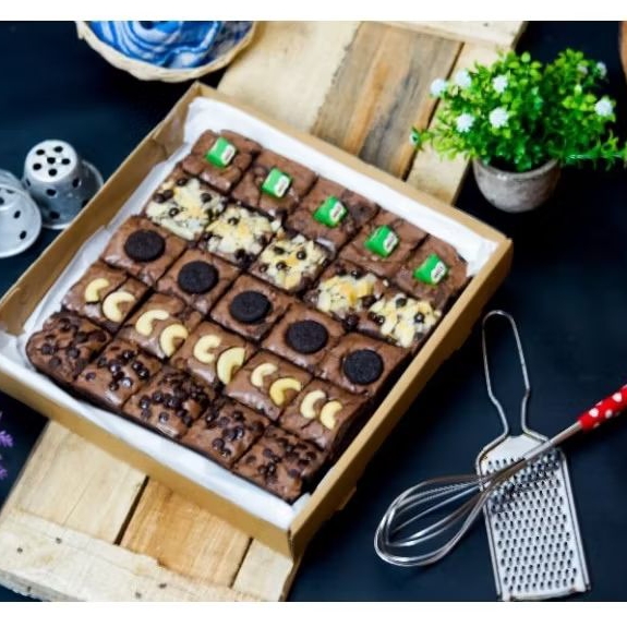 

Brownies Topping uk 22x22(25slice)|Brownies ulang tahun