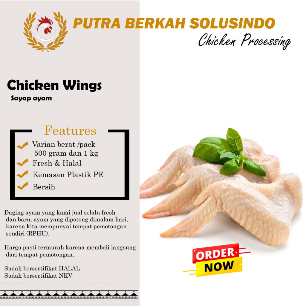 

Sayap Ayam Premium fresh Murah