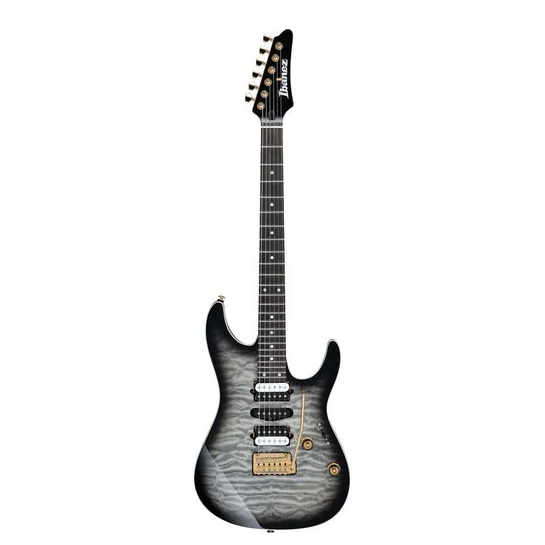 I01-AZ47P1QM-BIB Ibanez Premium AZ47P1QM-BIB Electric Guitar w/Case, Black Ice Burst