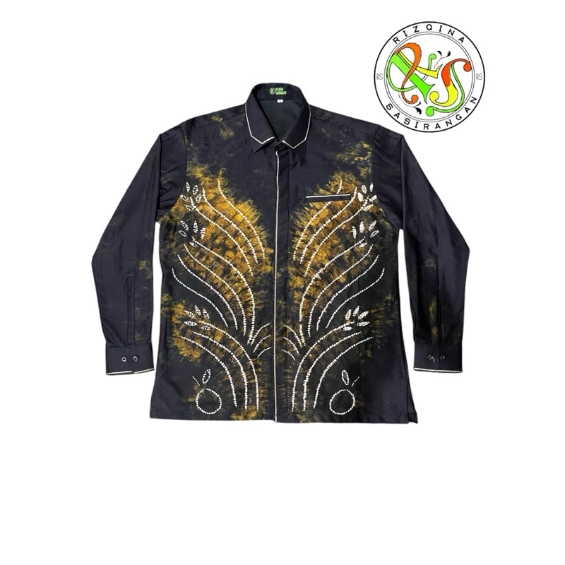 BAJU HEM PRIA SASIRANGAN / ATASAN PRIA / BATIK BANJAR / KEMEJA PRIA BATIK SASIRANGAN KHAS BANJARMASI