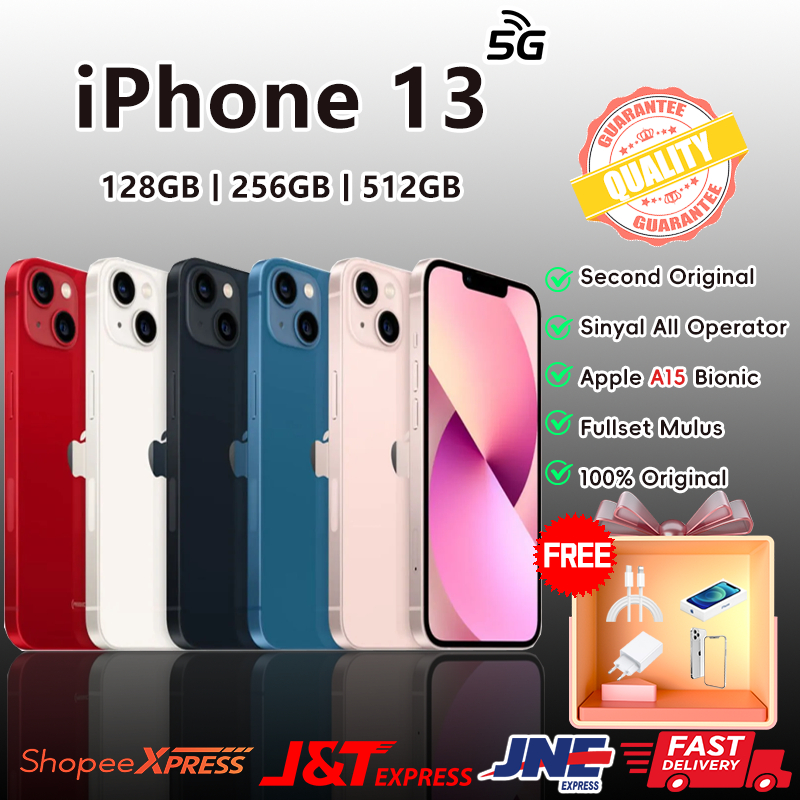 ✨Ready Stok✨iPhone 13 128GB/256GB Second Original 100% Fullset Mulus/iPhone bekas Tersedia di toko 1