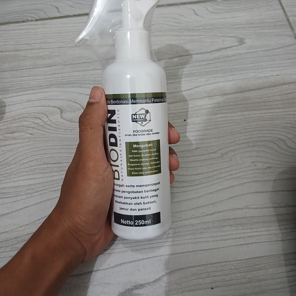 BIODIN 250ml obat PMK (Penyakit Mulut dan Kuku) pada Sapi