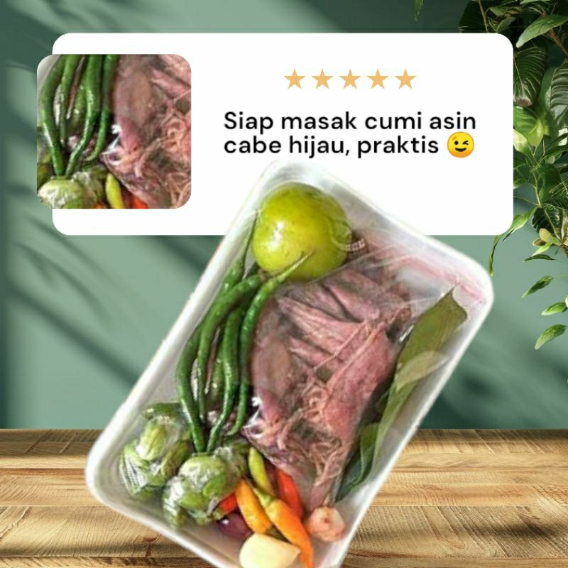 

Paket masak tumis cumi asin cabe hijau masak praktis (foodprep)