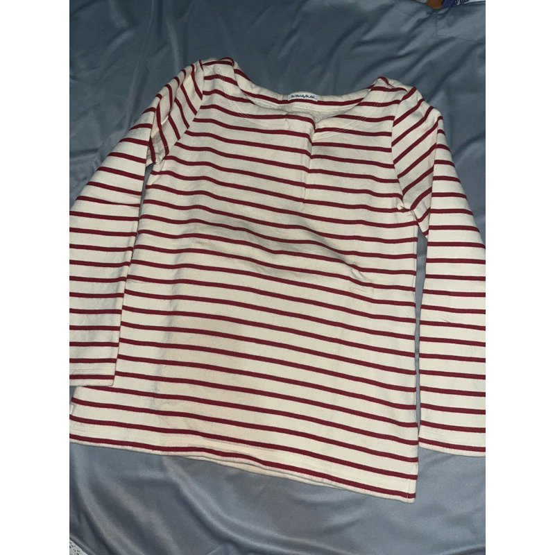 Sweater Strip Putih-Merah