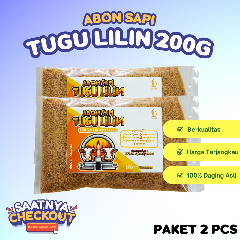 

PAKET 2 PCS ABON SAPI TUGU LILIN 200G