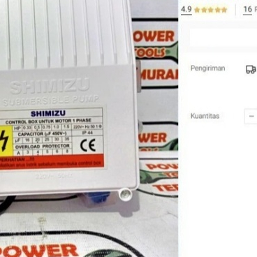 

Control Box SHIMIZU SPG20-315K 0.5 HP Submersible Pompa Celup 3" 1/2