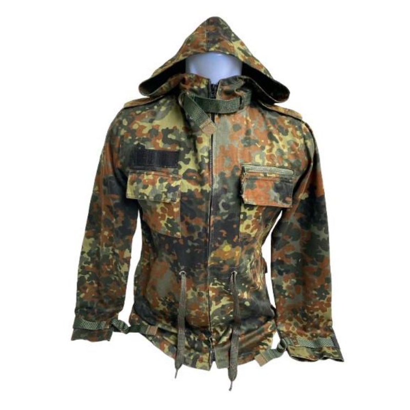 Coat Jaket Parka Reproduksi Motif Loreng Camo Flecktarn Jerman Army Like New