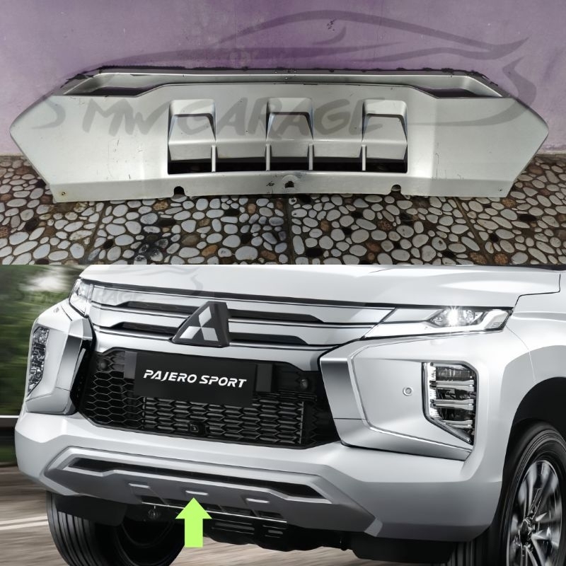 Diffuser bumper depan Pajero 2021 2022 2023
