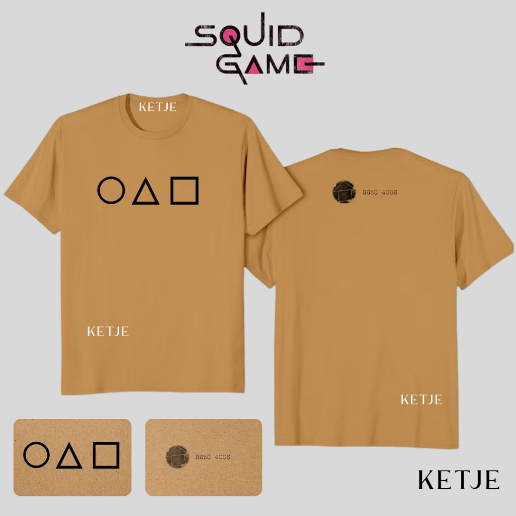 Kaos Baju Kdrama Korea Kartu Squid Game / Kaos Baju Squid Game Card The Salesman Gong Yoo / Kaos Cot