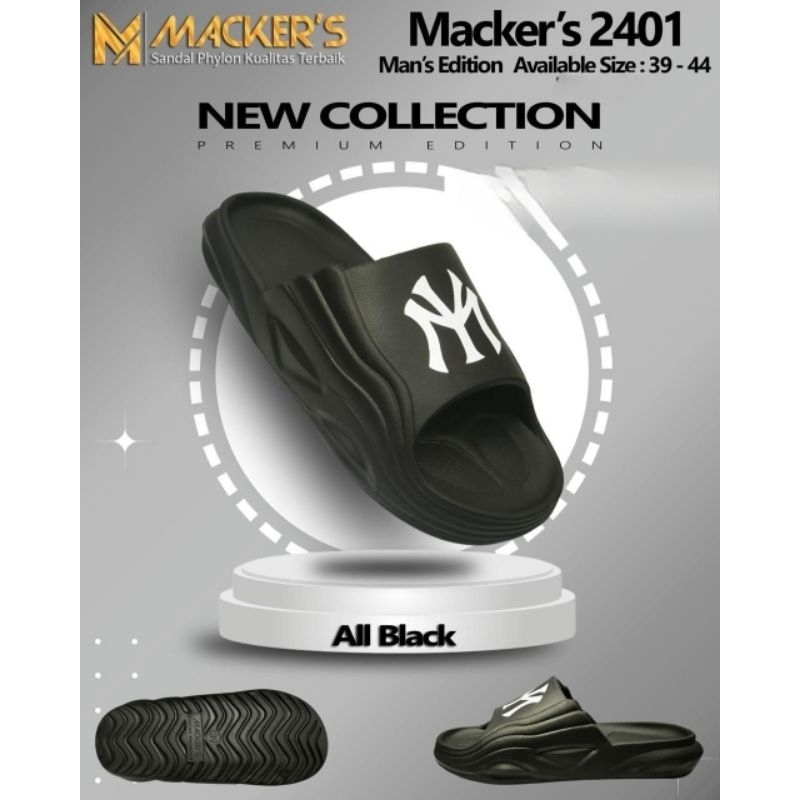 Sandal slop pria terbaru NY sandal pria slip on sandal cowok kekinian sandal laki laki remaja sandal