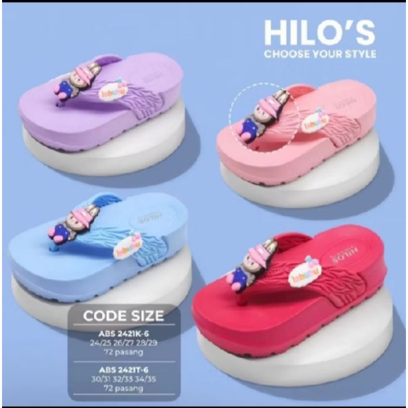 Ss-Sandal jepit labubu anak Eva rubber terbaru
