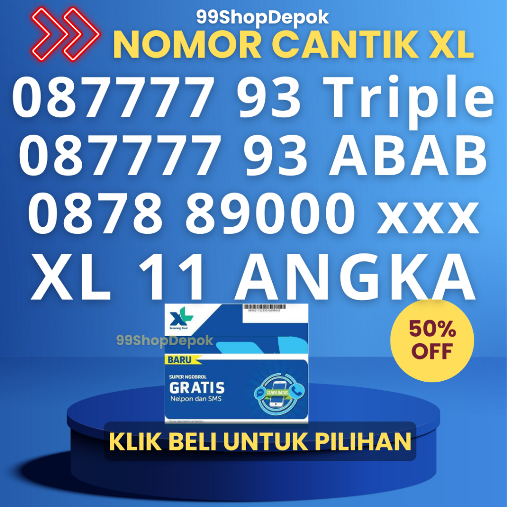 Nomor Cantik XL Kode 55.2 - Nomer Cantik XL 11 DIGIT Kartu Perdana XL 4g 5G Nomor Cantik XL 2222 Nom