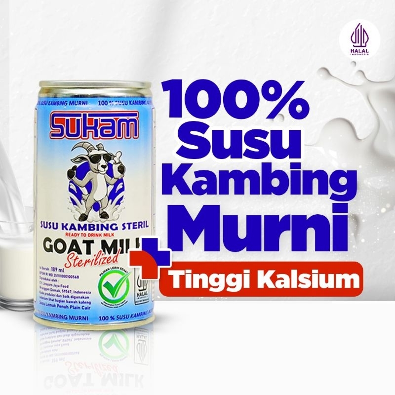 

Susu Kambing Steril SUKAM Goat Milk 189 ml