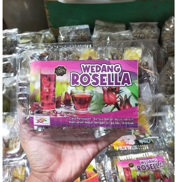 

Wedang Rosella - teh bunga Rosella - isi 10 - flower tea - ekstra gula batu - minuman kesehatan
