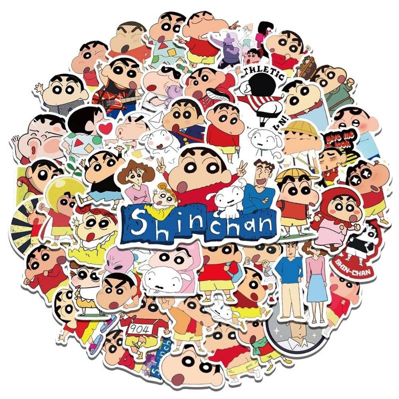 

50 pcs Sticker / Stiker / Tempelan Crayon Shinchan