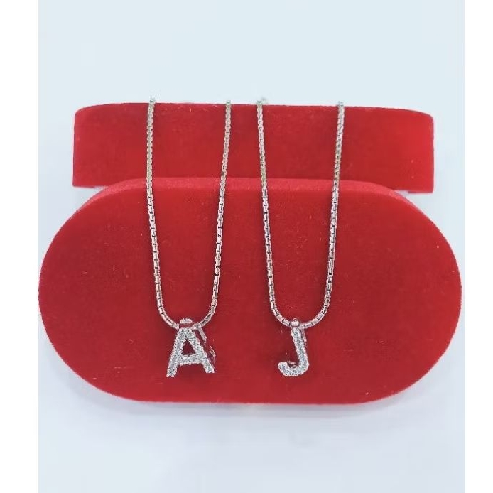 KALUNG LIONTIN HURUF, KALUNG WANITA PERAK ASLI 925