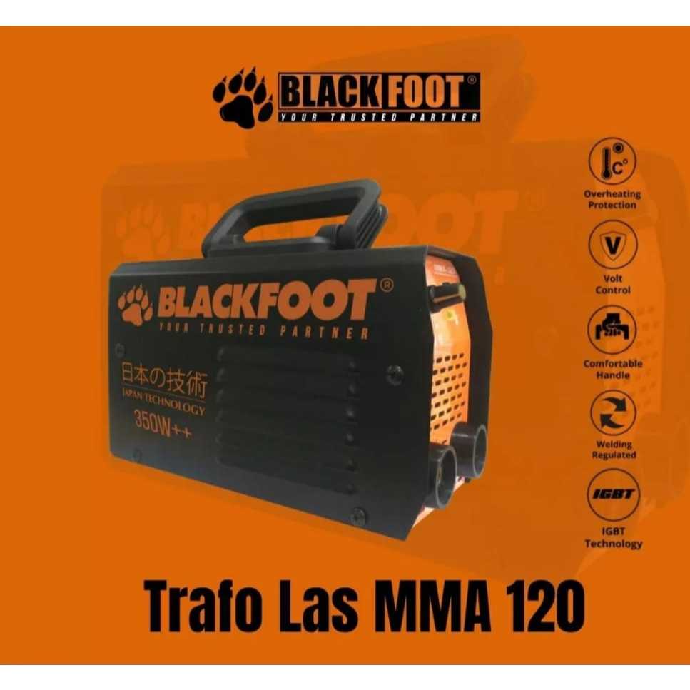 Blackfoot Mesin Las MMA120 350 Watt / Inverter IGBT Trafo Las 350W Mesin Las Welding