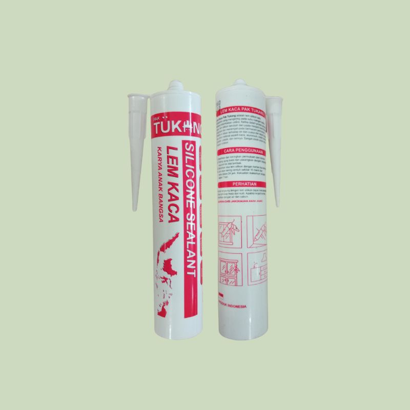 Lem Kaca "Pak Tukang" Warna Coklat/Silicone Sealant 300Gr