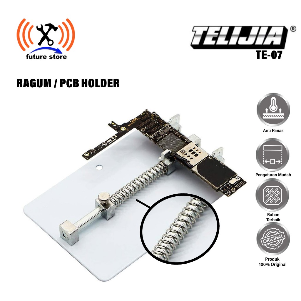 TELIJIA TE-07 STAND PCB HOLDER ORIGINAL - RAGUM PENJEPIT IC MOTHERBOARD - PCB HOLDER / PAPAN PENJEPI