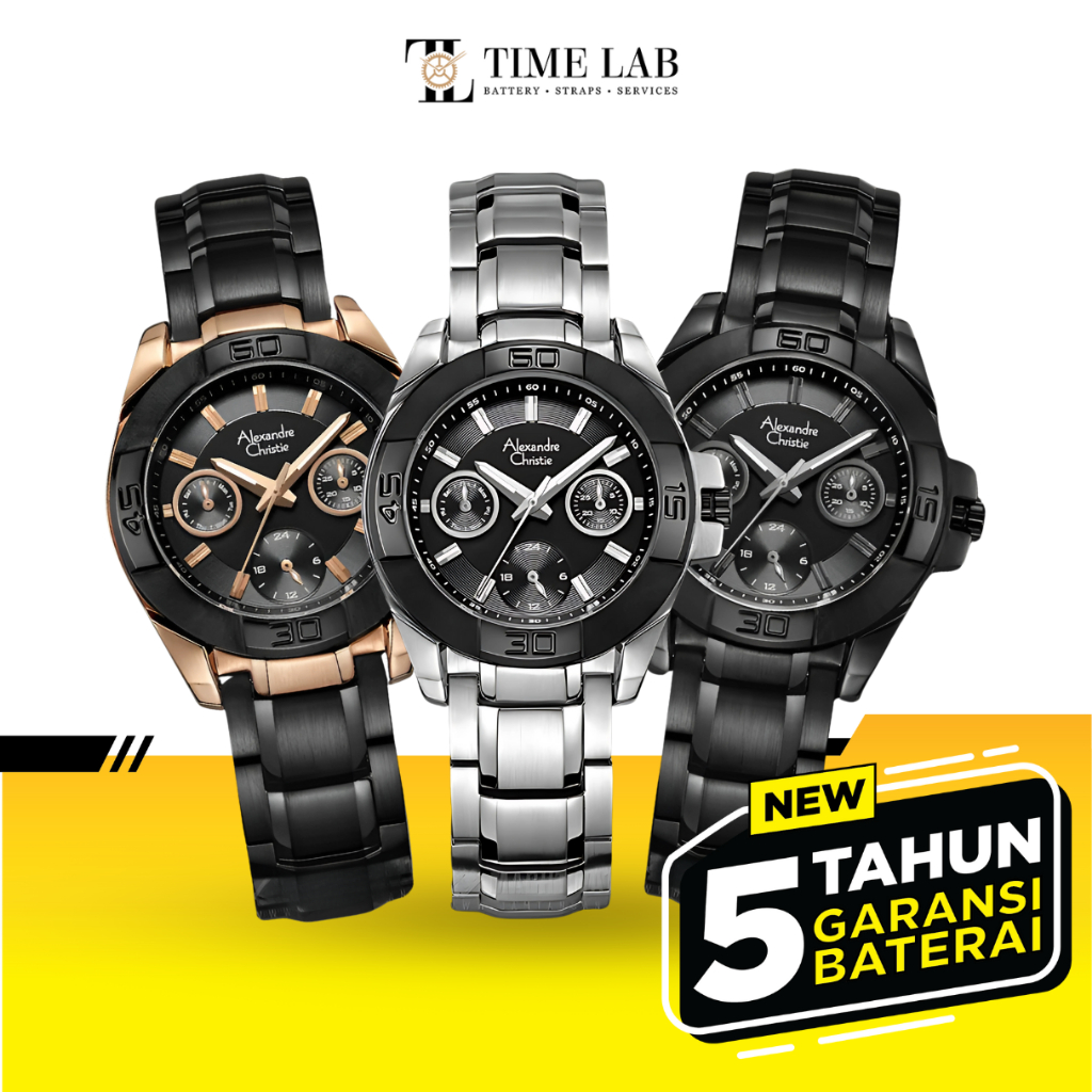 JAM TANGAN WANITA ALEXANDRE CHRISTIE AC6224 / AC 6224 BFB ORIGINAL TIMELAB