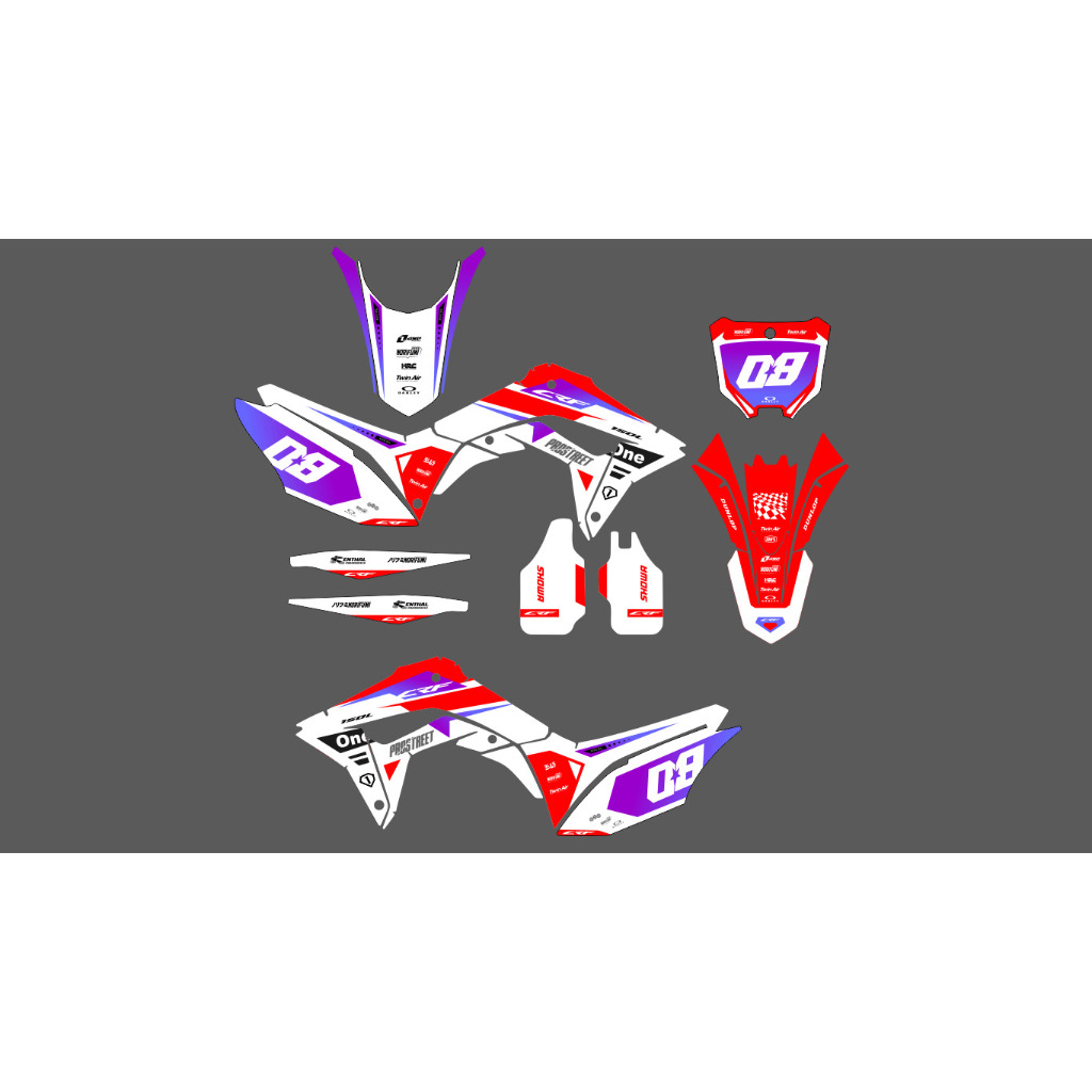 Decal Crf 150L Full Body Bahan chrome