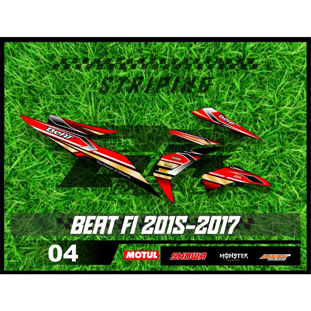 STRIPING STICKER BEAT FI 2017-2019 MOTIF RACING