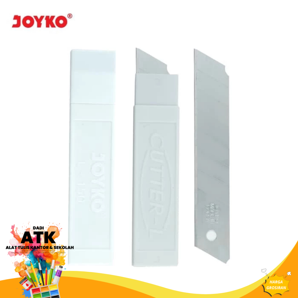 

Joyko Refill Cutter L-150 – Isi Pisau Cutter 18mm untuk Pemotong Kertas/Karton - jumlah 3 tube