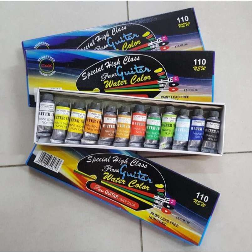 

Cat air water colour merk gitar isi 12 no.110 dan no.120