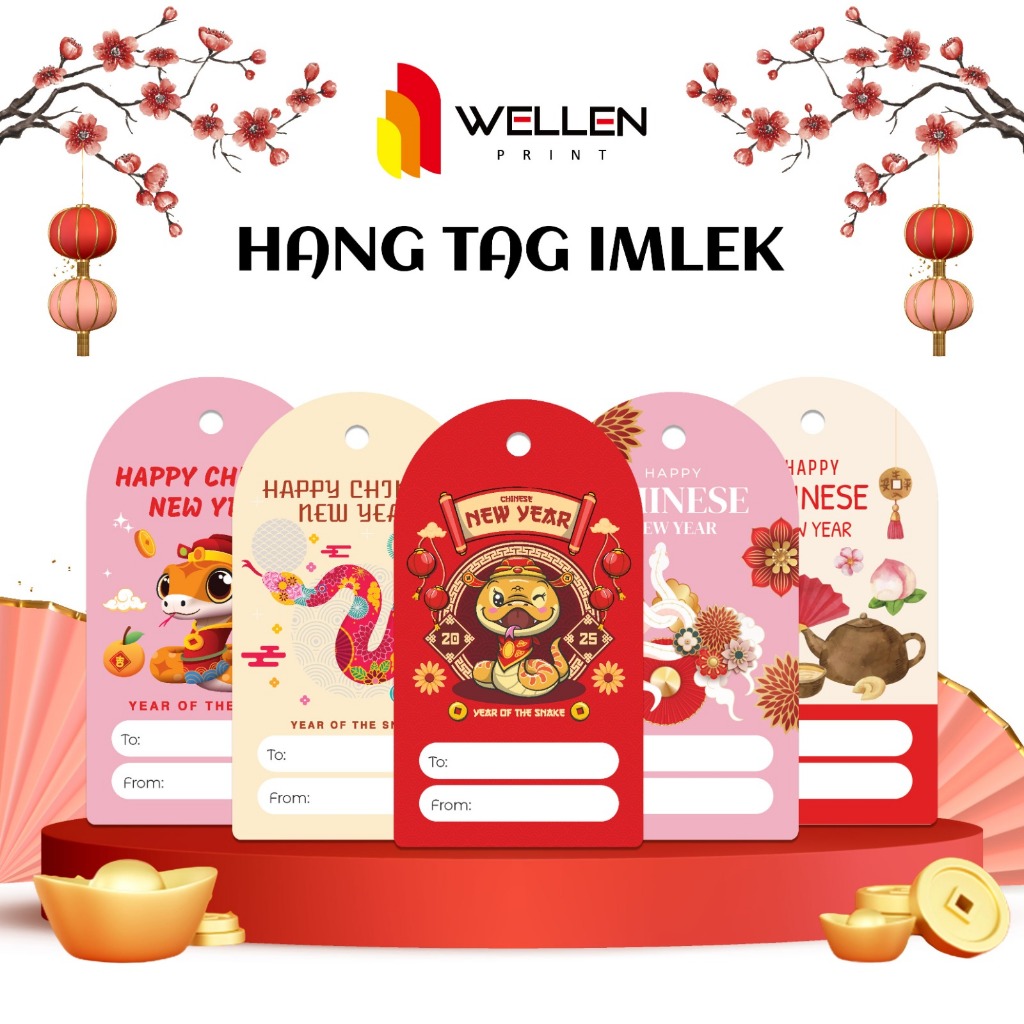 

WELLEN PRINT - Cetak Hang Tag Imlek / Print Tag Hiasan Kado HangTag Parcel / Kartu Ucapan Hampers Lunar New Year CNY