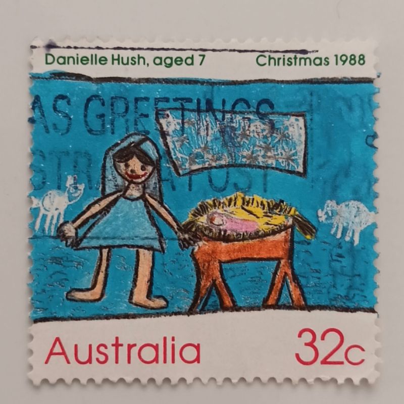 

(AD) Perangko Australia Christmas 1988 - Nativity 32c Used