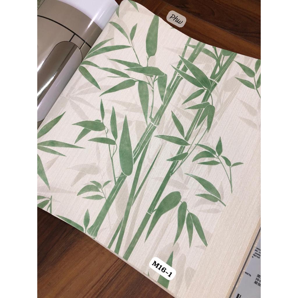Wallpaper Dinding Pohon Bambu Hijau Coklat Cream Minimalis Metabene