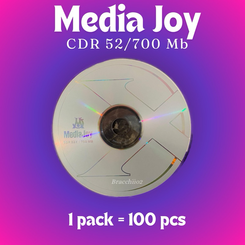 CD Kosong CD-R Media Joy 100 Pcs CD Kosong CD-R MediaJoy Pack 100 Pcs MediaJoy 52x 700 Mb CDR Media 