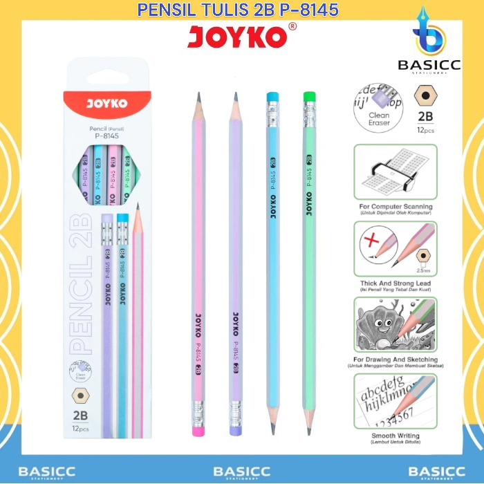 

Joyko Pensil Tulis 2B P-8145 | @1Ktk=12 Pencil