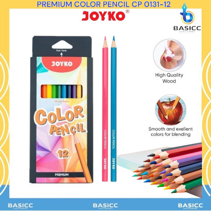 

Joyko Premium Color Pencil Pensil Warna CP-0131 - 12 | @ 1Set=12Warna