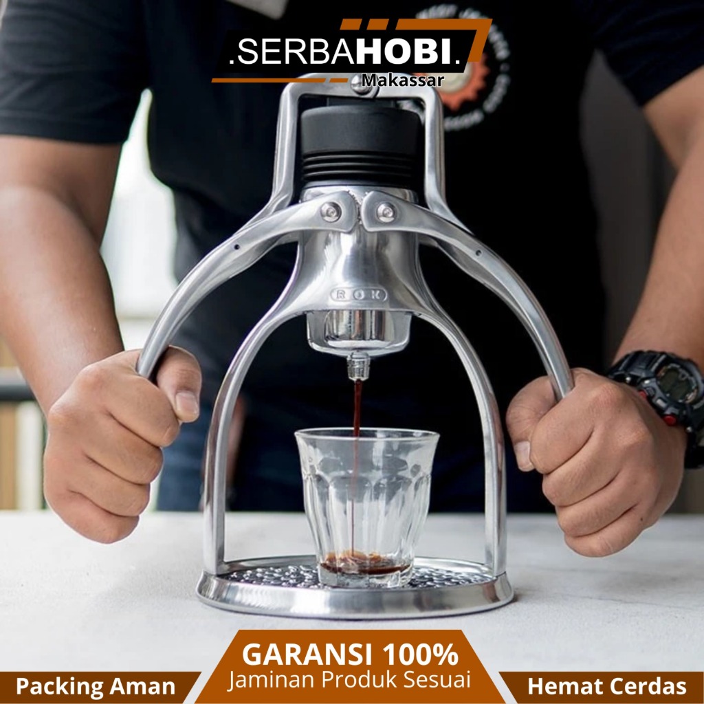 Rok Presso GC SS Porta Stainless Steel / Alat Kopi Manual Rok Presso