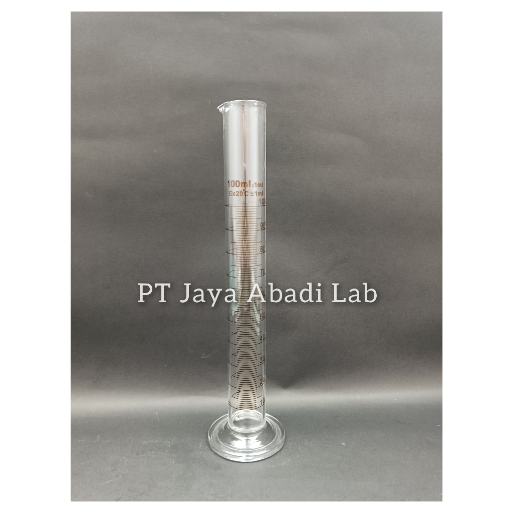 tabung ukur kaca 100ml 100cc measuring cylinder gelas ukur kaca