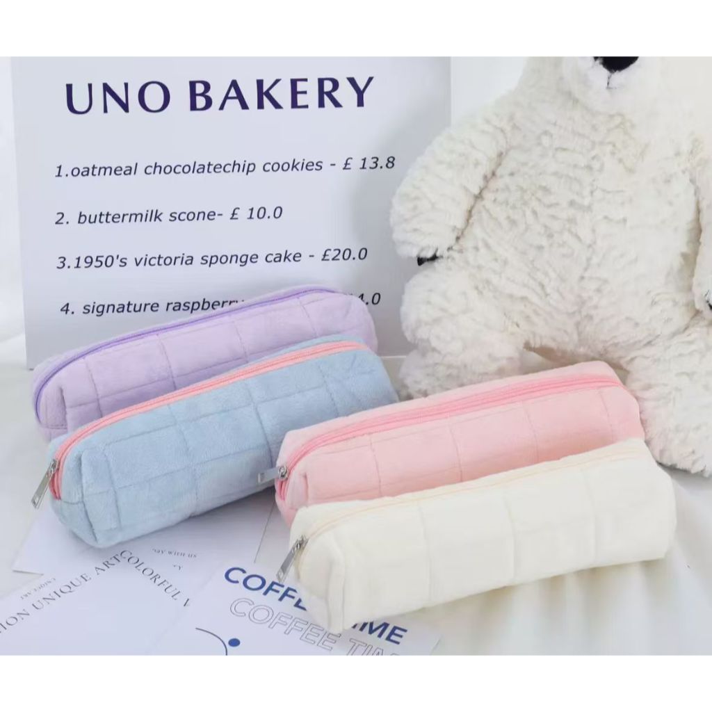 

AB108 Tas Pensil Pillow Bulu Pouch Serbaguna Motif Bulu Pouch Pillow Korea Kosmetik