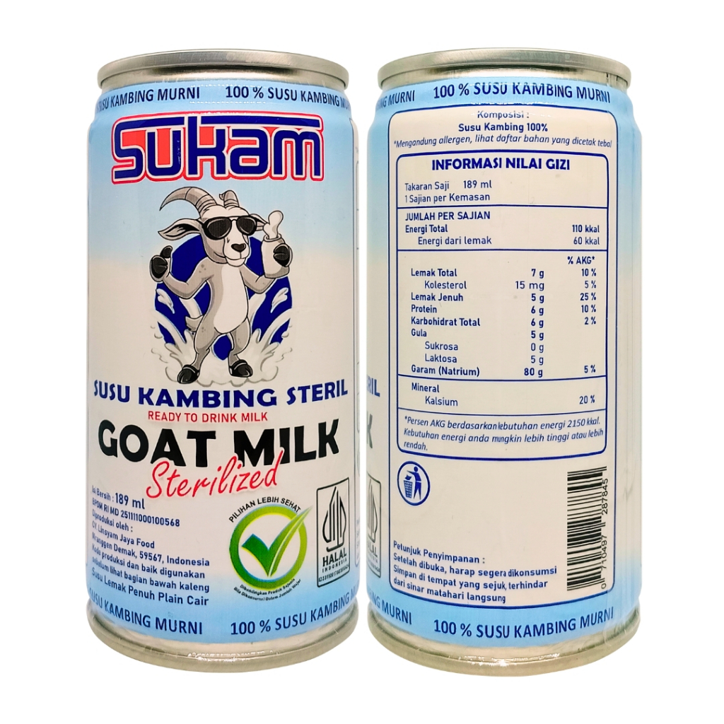

SUKAM Susu Kambing Murni Ready-to-Drink Goat Milk Sterilized