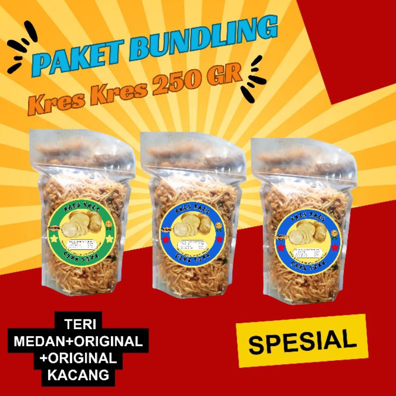 

Paket 3 Hemat Bundling Kres-Kres Spesial 250 Gram