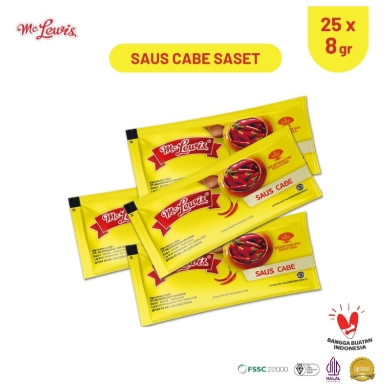 

Mc Lewis Chili Sauce Sachet - 25x8g