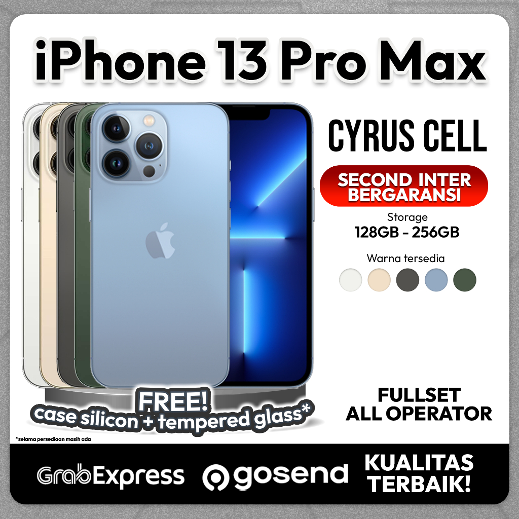 IPHONE 13 PRO MAX 128 256 GB IBOX INTER BEACUKAI SECOND LIKE NEW Cyrus Cell