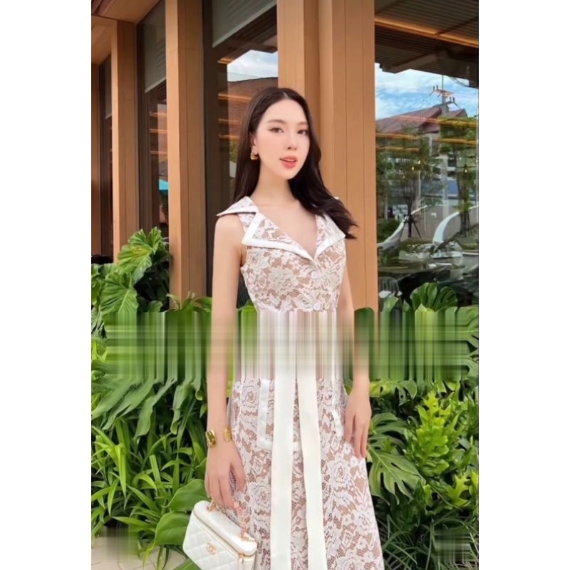 midi dress aline lace lacey brukat brocade europe paris dress gaun pesta wedding party event club pr