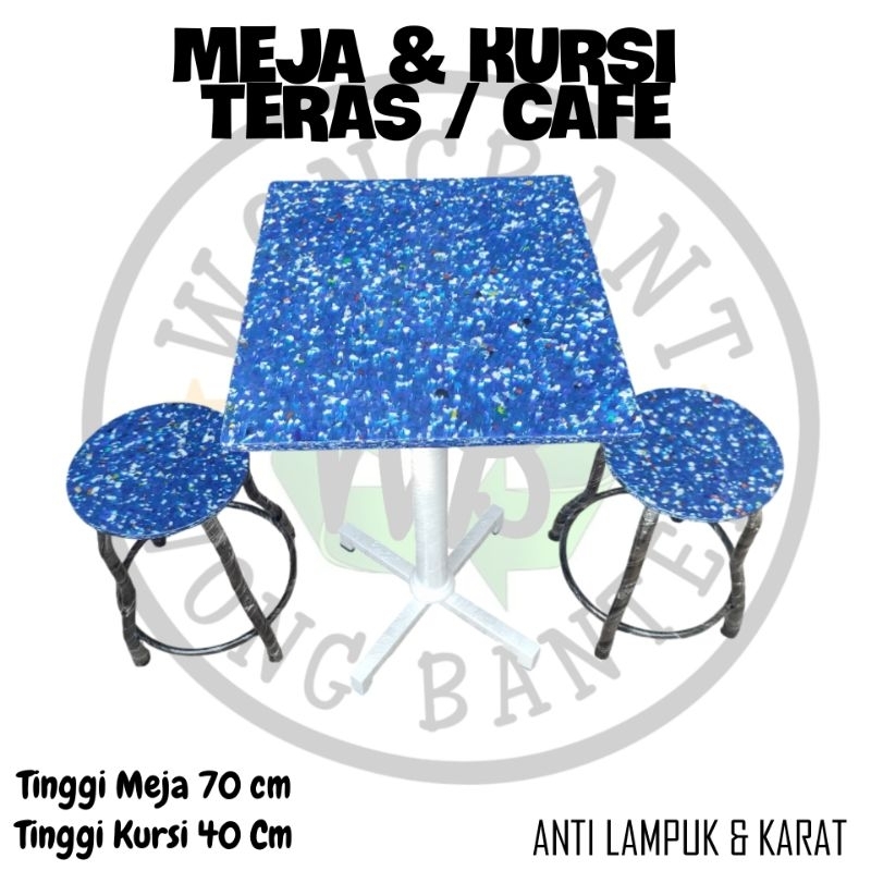 Meja Cafe Plastik Waste Outdoor