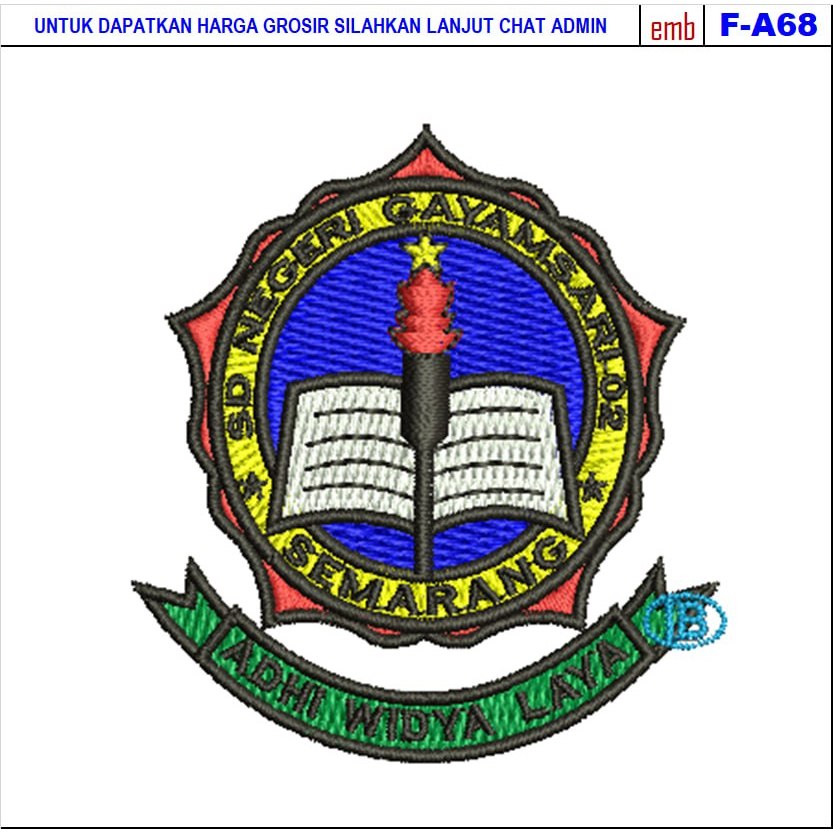PATCH BORDIR LOGO F-A68 SD NEGERI SAYAM SARI02 SEMARANG ADHI WIDYA LAYA